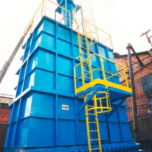 Silo + cyclone pour séparation et stockage poussière de caoutchouc